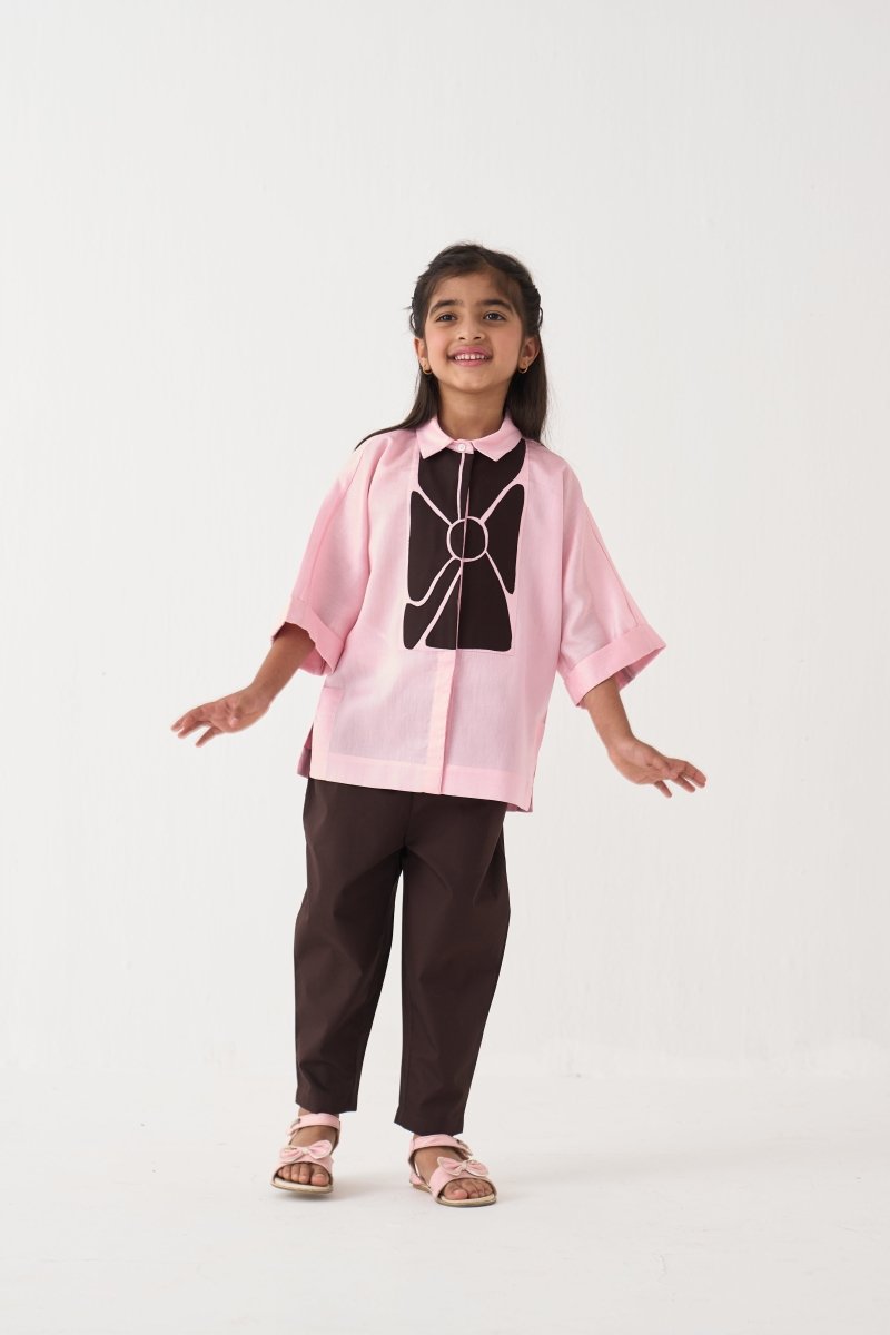 Floral Applique Shirt Co - ord (Set Of 2) - Three Clothing