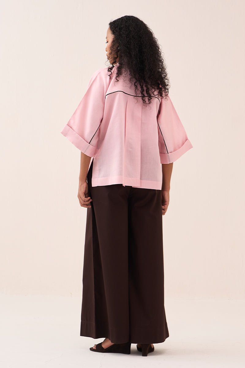 Floral Applique Shirt Co - Ord (Slip Included) (Set Of 2) - Three Clothing