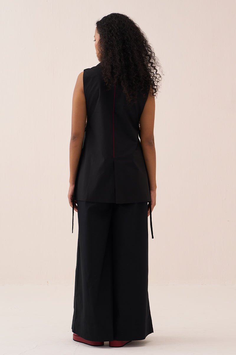 Floral Applique Waistcoat - Three Clothing