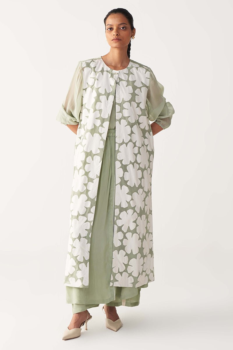 Floral Back Yoke Jacket - Three Clothing