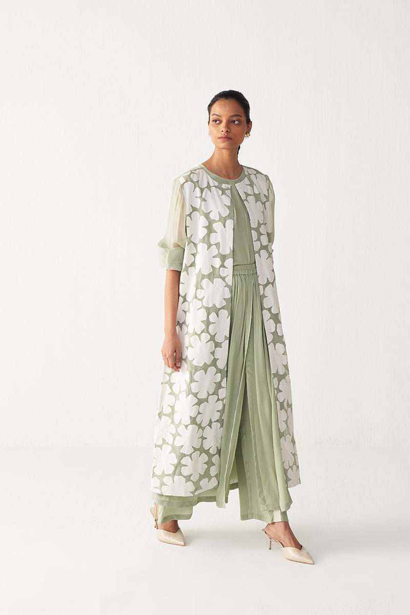 Floral Back Yoke Jacket - Three Clothing