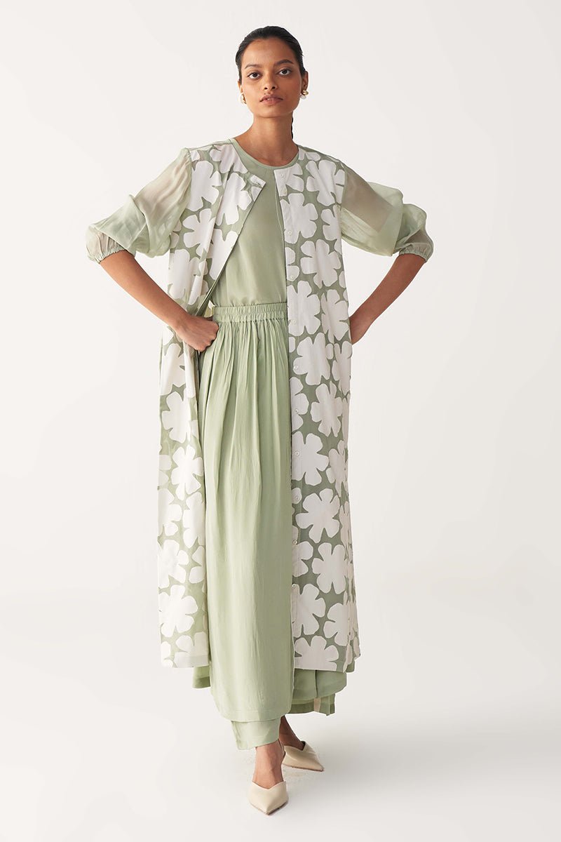 Floral Back Yoke Jacket - Three Clothing
