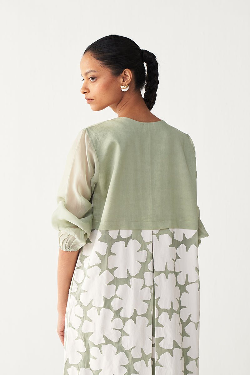Floral Back Yoke Jacket - Three Clothing