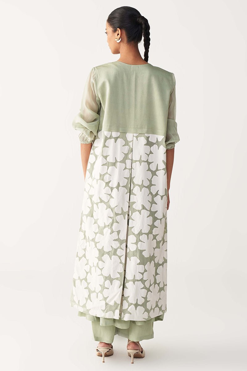 Floral Back Yoke Jacket - Three Clothing