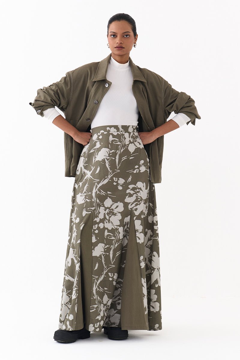 Floral Circular Skirt - Three Clothing