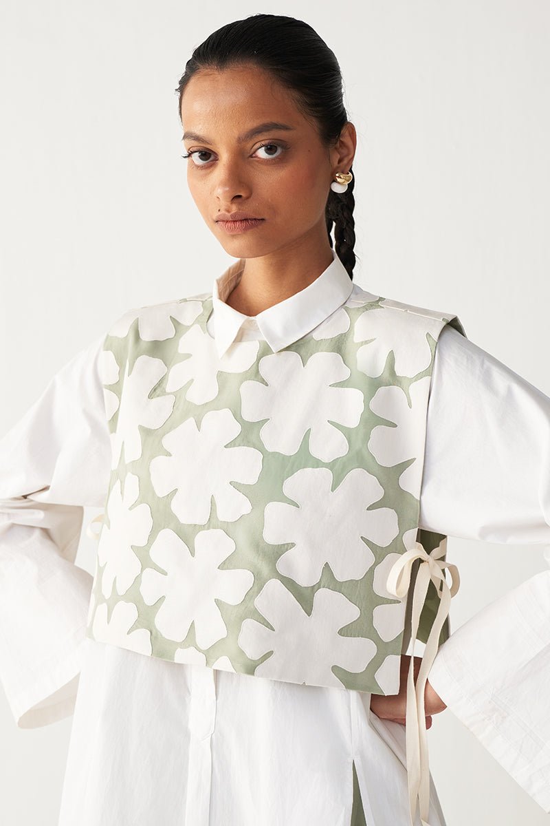Floral Crop Overlay Co - Ord (Set Of 2) - Three Clothing