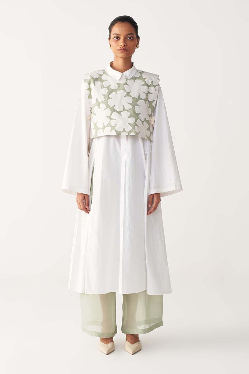 Floral Crop Overlay Co - Ord (Set Of 2) - Three Clothing