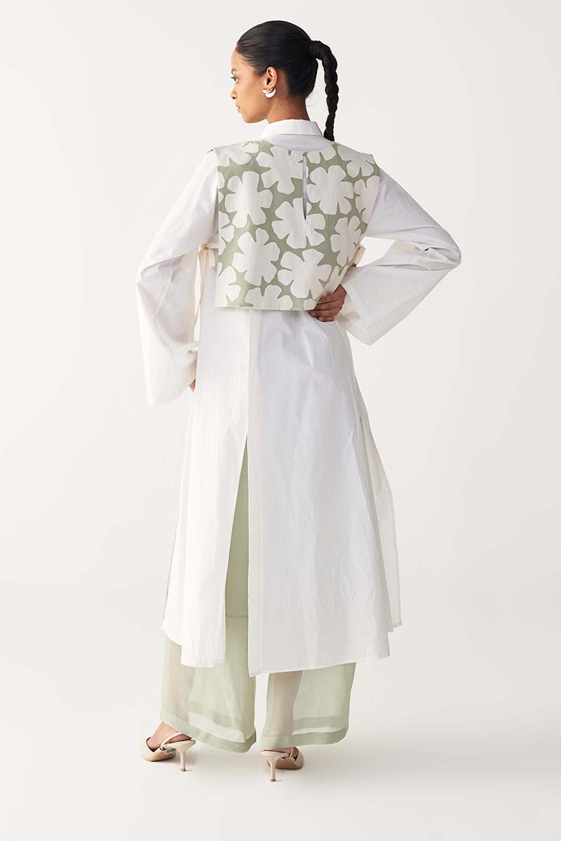 Floral Crop Overlay Co - Ord (Set Of 2) - Three Clothing