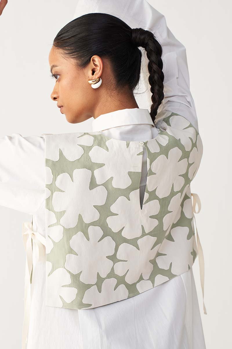 Floral Crop Overlay Co - Ord (Set Of 2) - Three Clothing