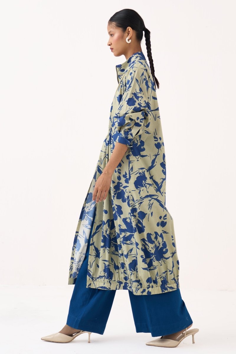 Floral Drawstring Tunic Co - ord (Set of 2) - Three Clothing