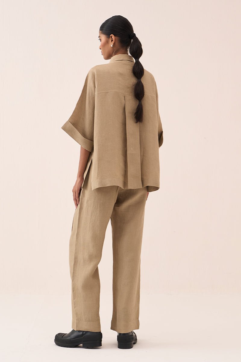 Floral Emb. Boxy Shirt Co - Ord (Set Of 2) - Three Clothing