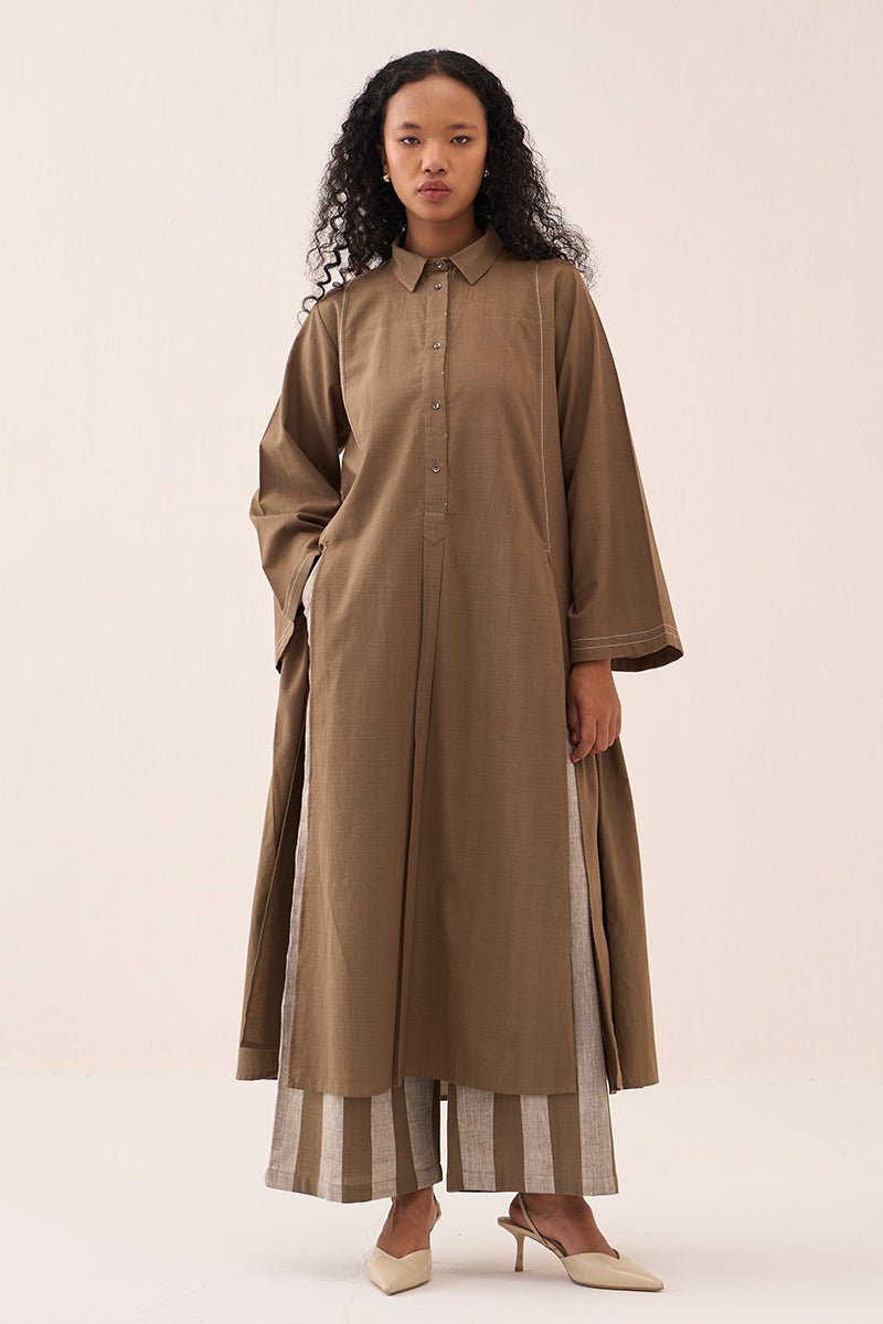 Floral Emb. Crop Overlay Shirt - Three Clothing