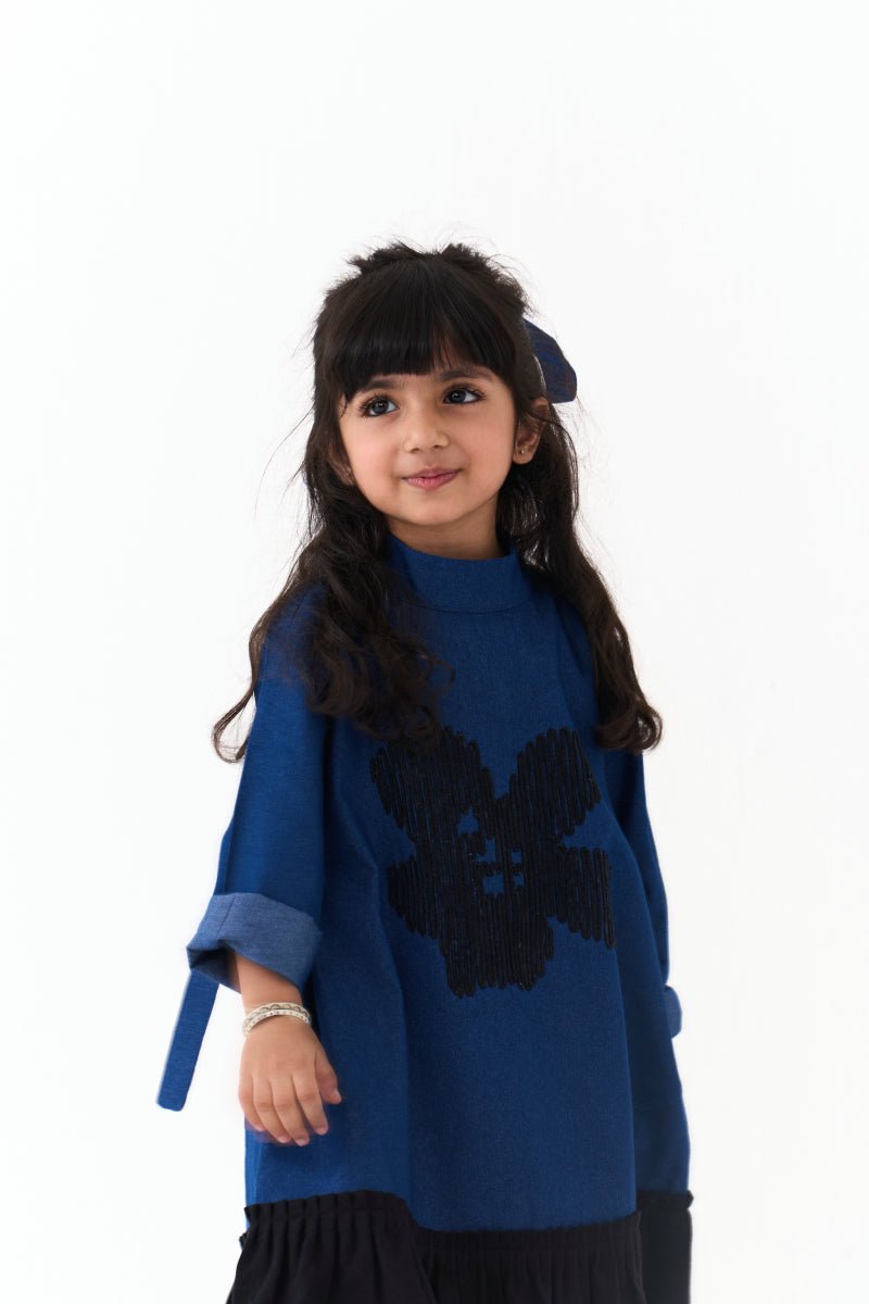 Floral Emb. Frill Dress - Three Clothing