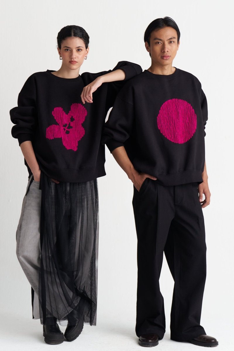 Floral Emb. Jumper - Three Clothing