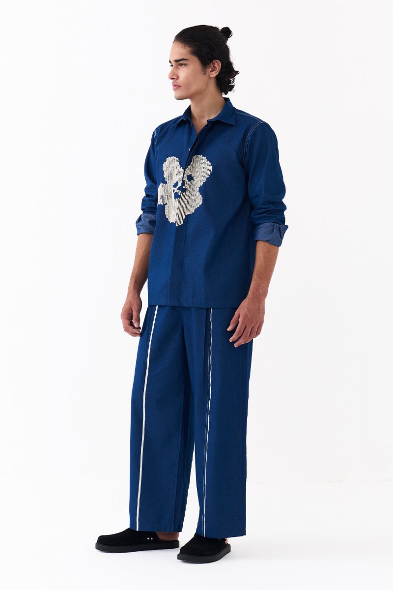 Floral Emb. Shirt - Three Clothing