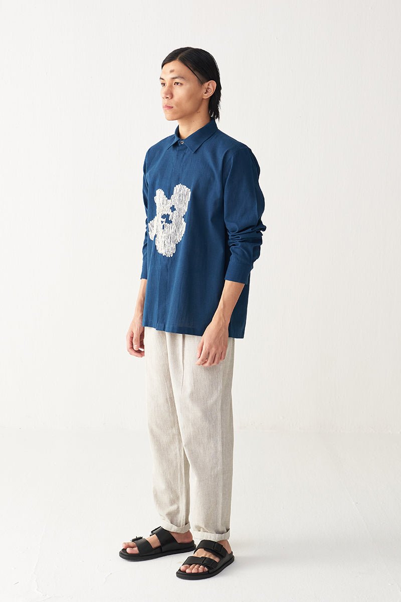 Floral Emb. Shirt - Three Clothing