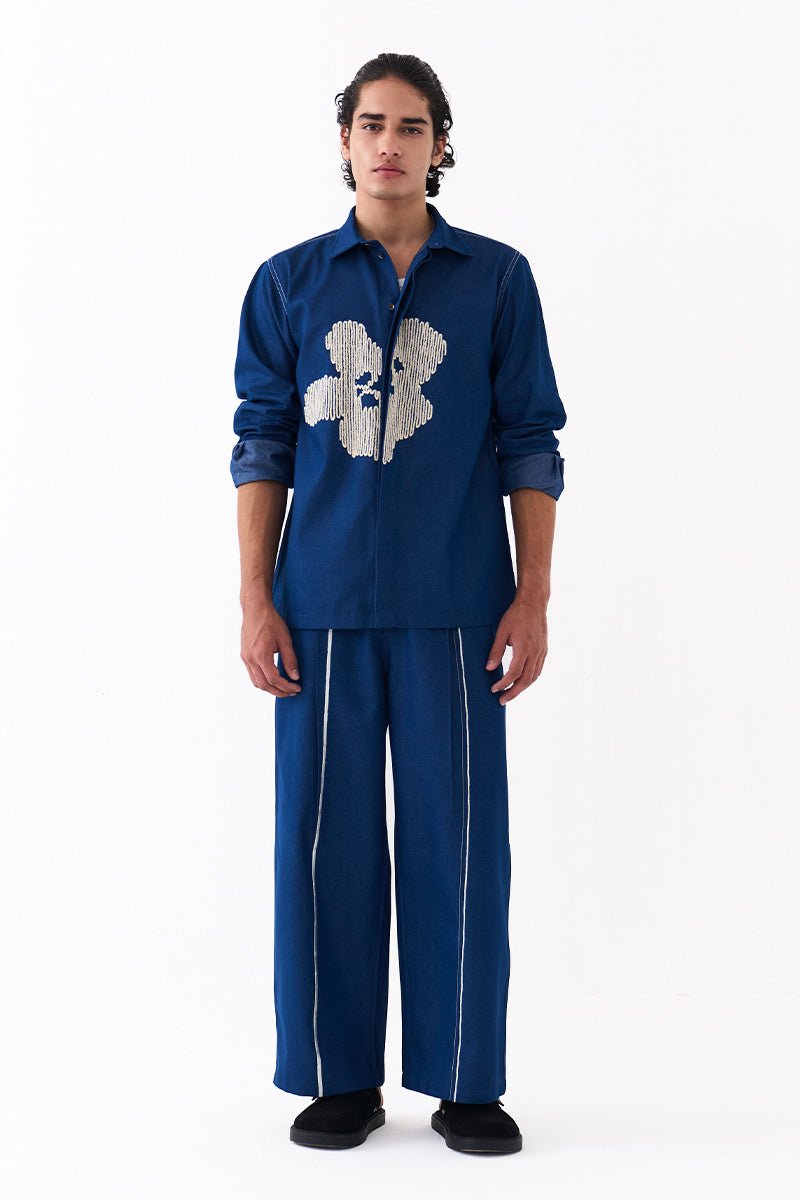 Floral Emb. Shirt Co - Ord - Three Clothing