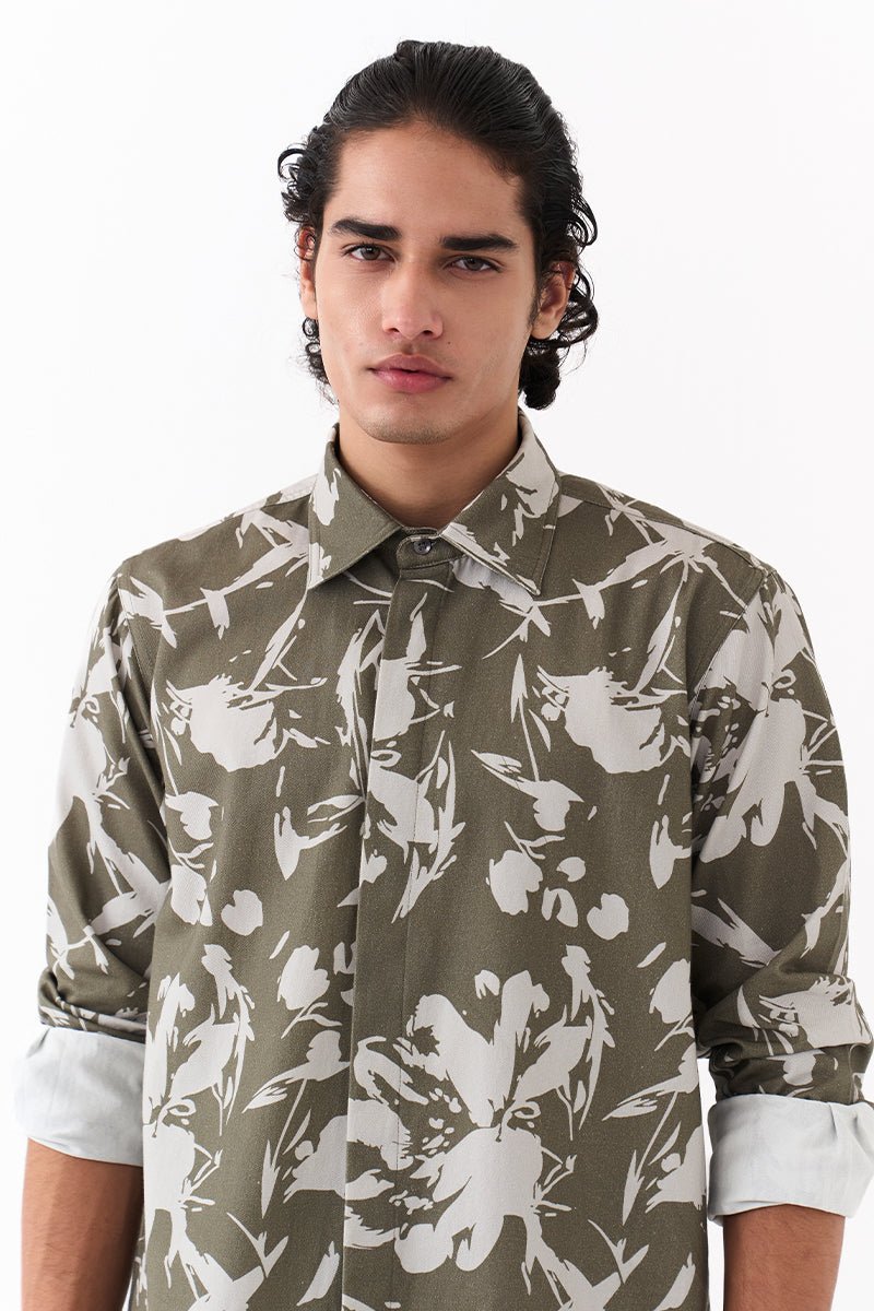 Floral Emb Shirt Co - Ord - Three Clothing