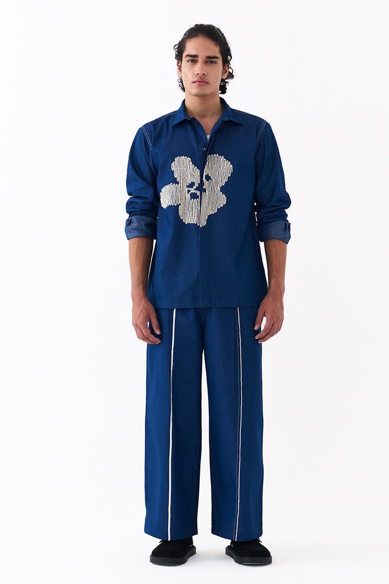 Floral Emb. Shirt Co - Ord - Three Clothing