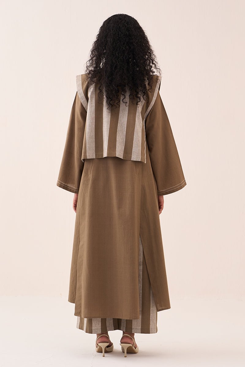 Floral Emb. Stripe Overlay Co - Ord (Set Of 3) - Three Clothing