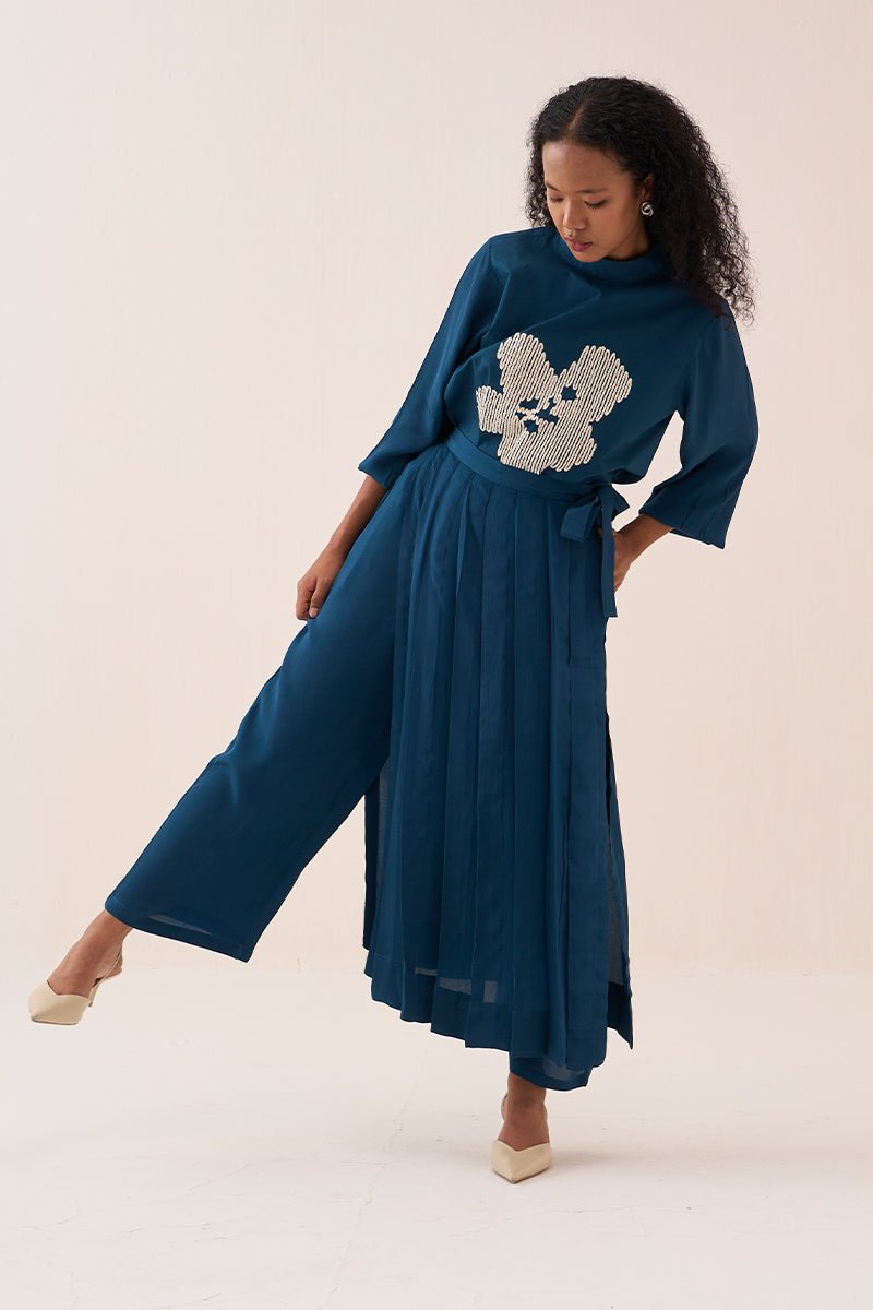 Floral Emb. Top - Three Clothing