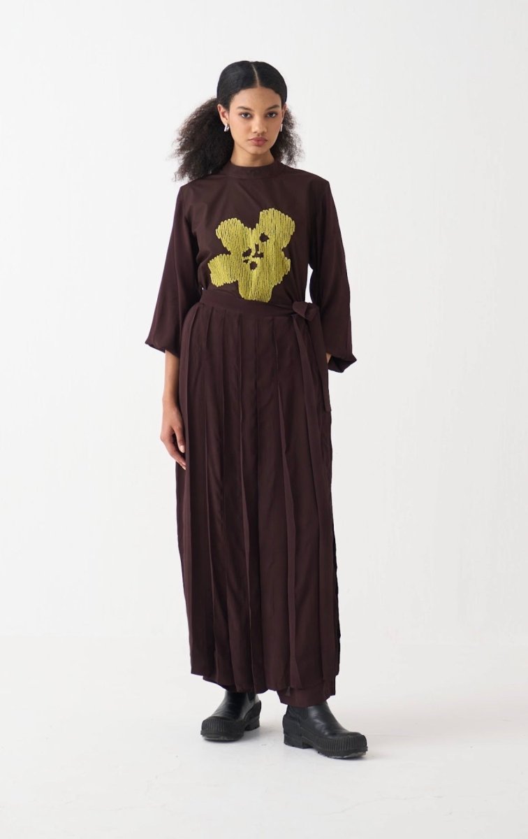 Floral Emb. Top Co - ord (Set of 2 ) - Three Clothing