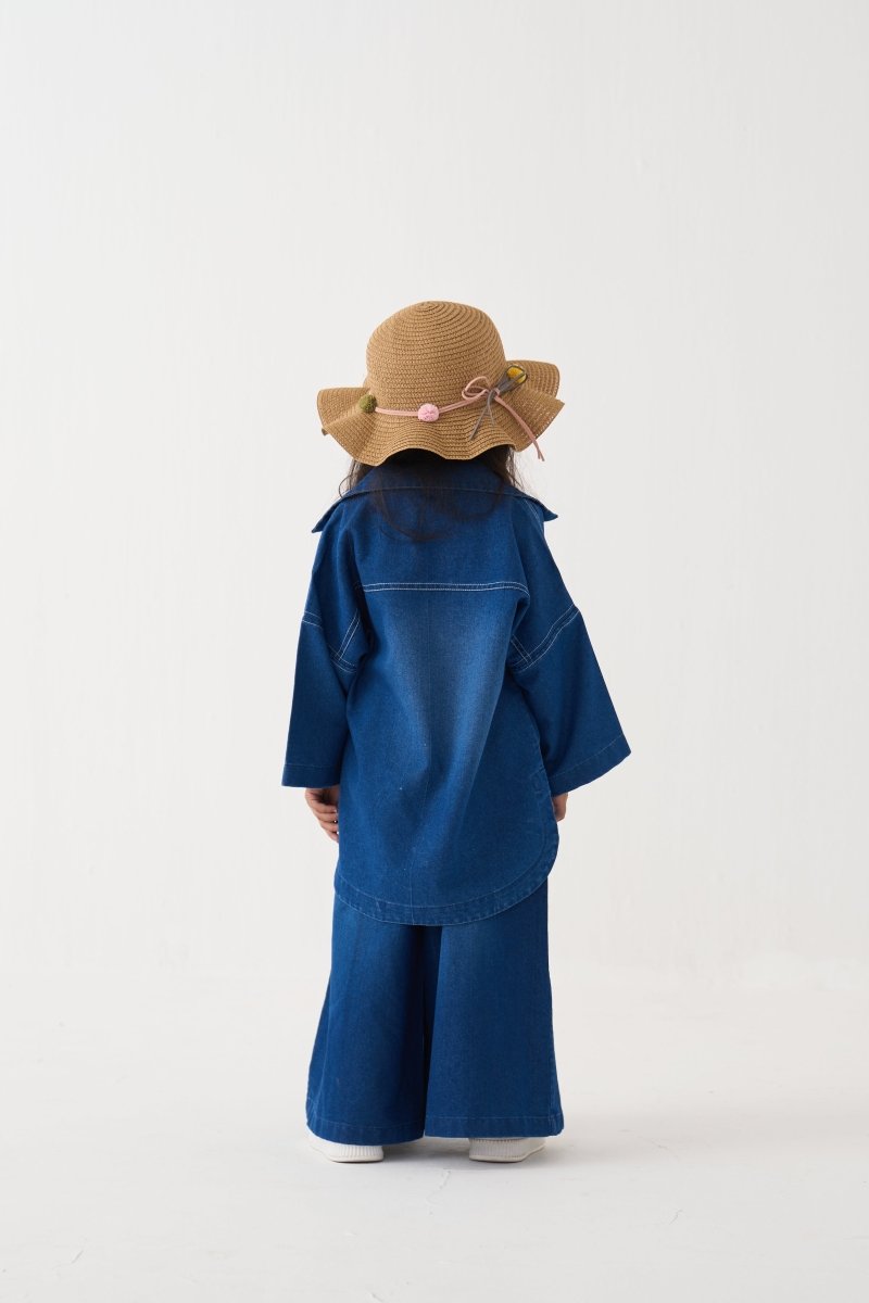 Floral Emb. V - Neck Top Co - ord (Set Of 2) - Three Clothing