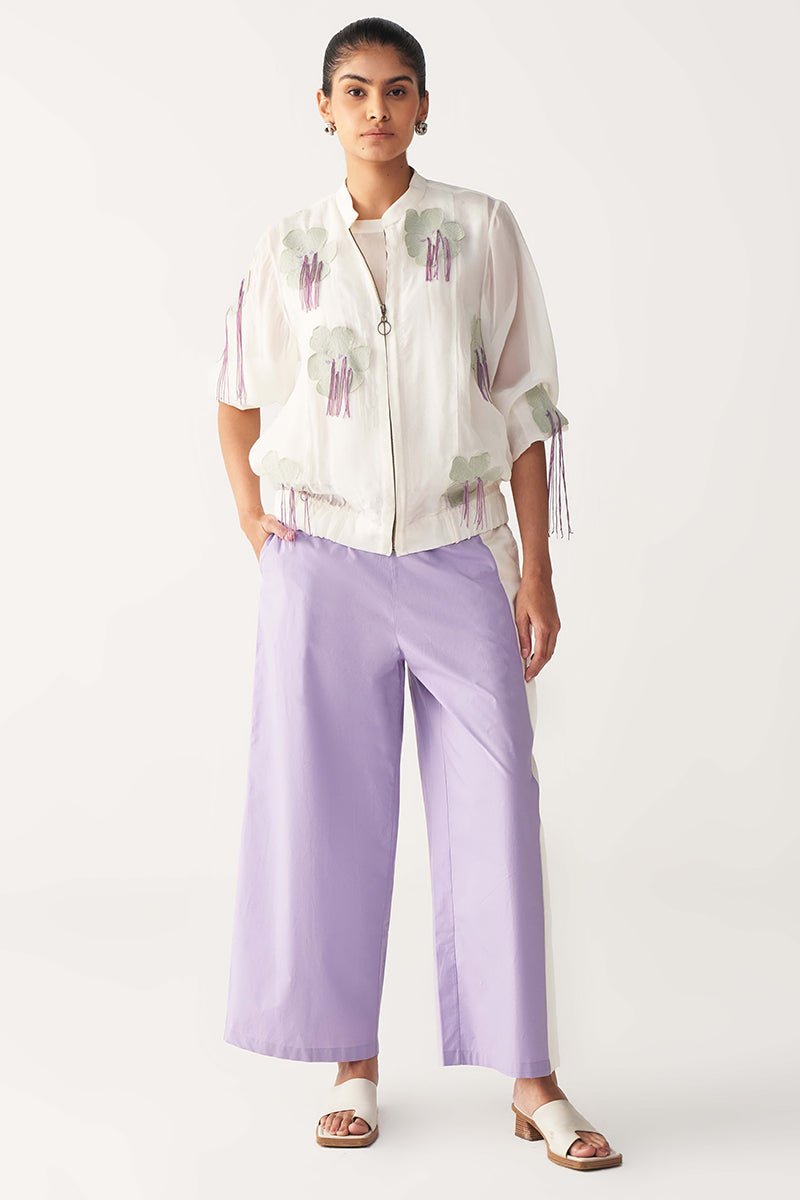 Floral Fringe Bomber Co - Ord - Three Clothing