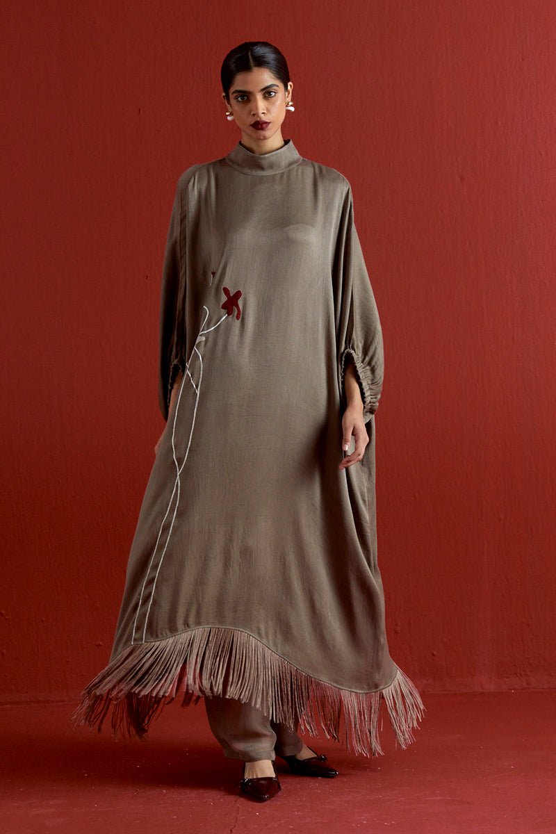 Floral Fringe Kaftan Co - Ord - Three Clothing