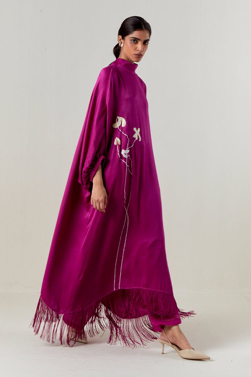 Floral Fringe Kaftan Co - Ord - Three Clothing