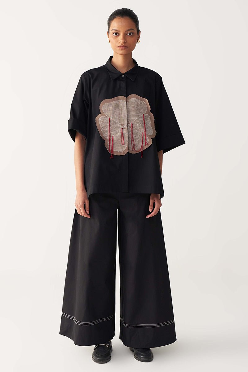 Floral Fringe Shirt - Three Clothing