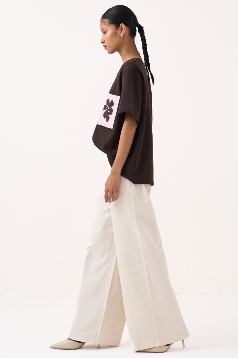 Floral Patch Pocket T-Shirt - Three Clothing