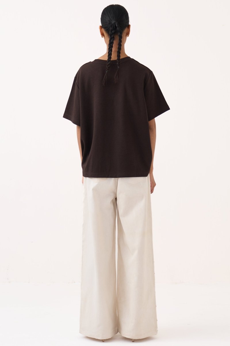 Floral Patch Pocket T-Shirt - Three Clothing