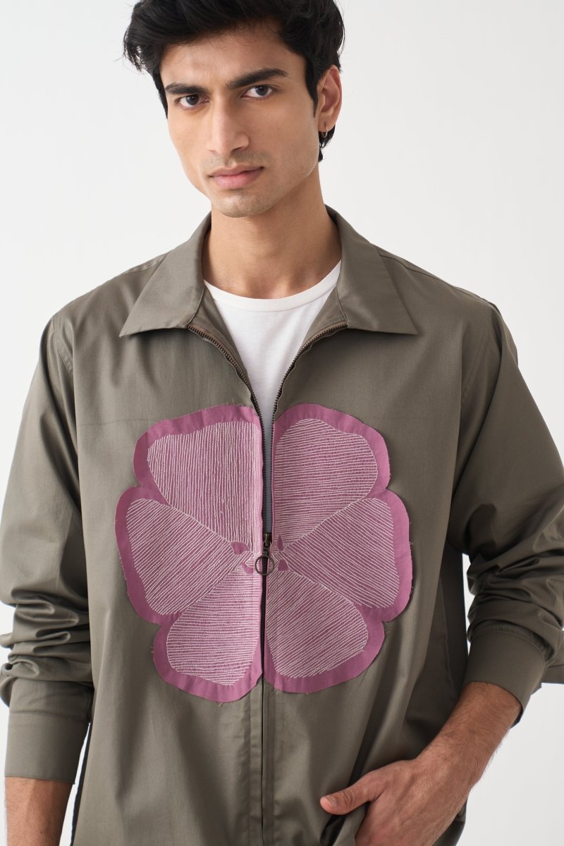 Floral Patch Shacket - Three Clothing