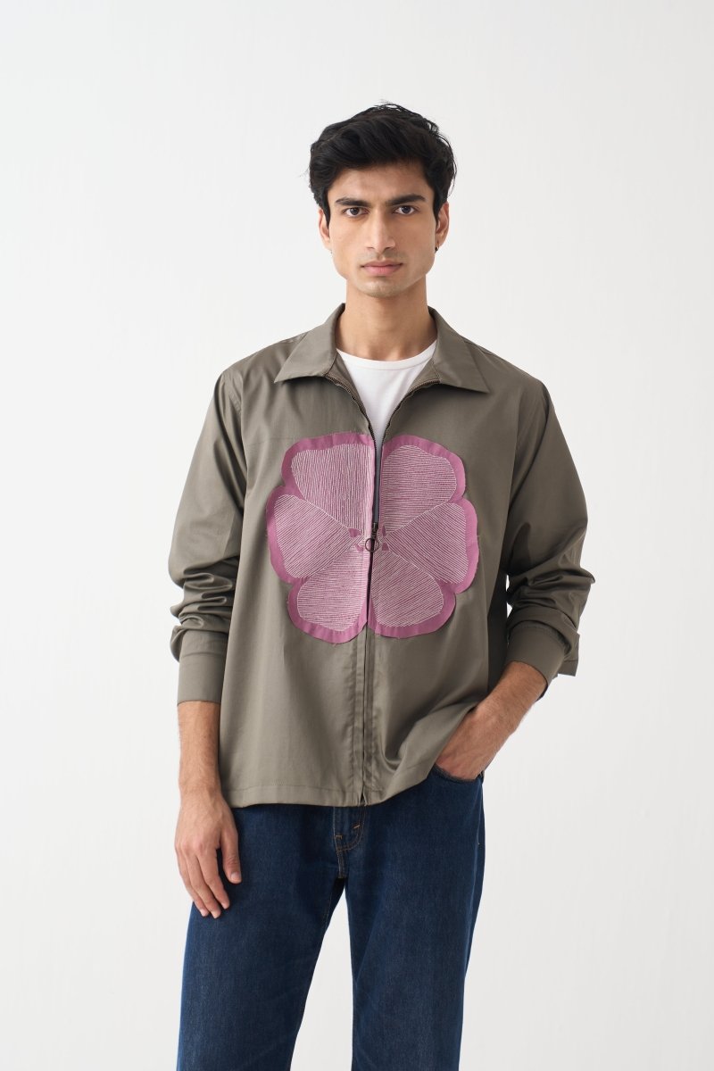 Floral Patch Shacket - Three Clothing