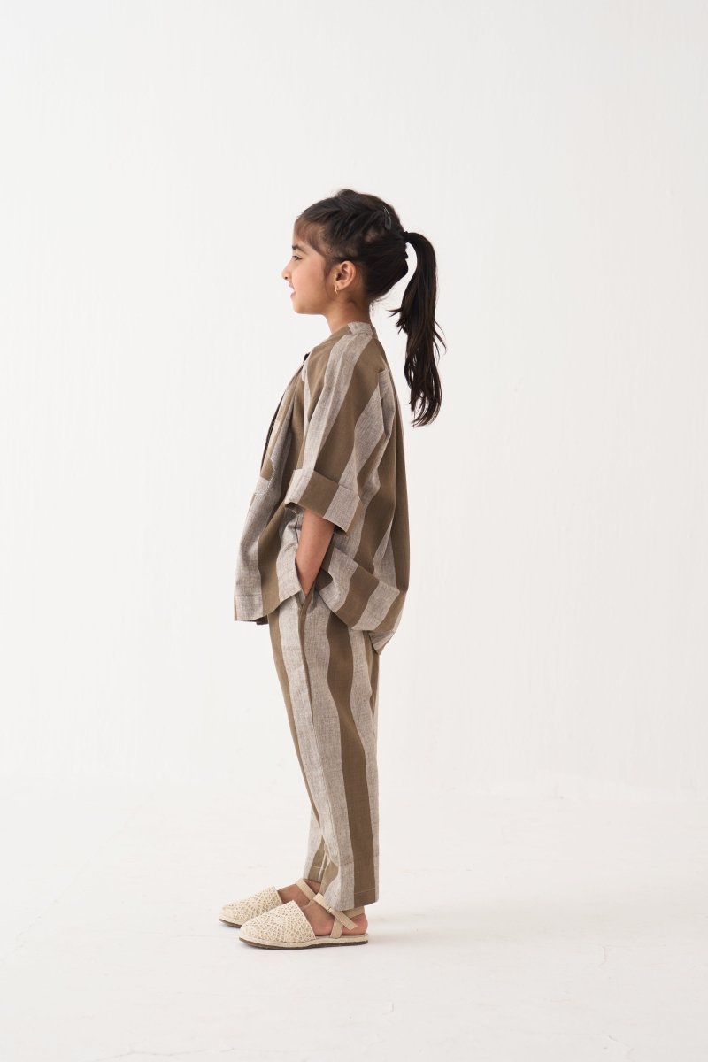 Floral Stripe Peasant Top Co - ord - Three Clothing