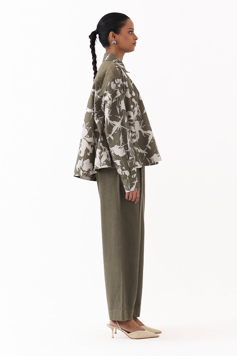 Floral Wide Hem Shirt - Three Clothing