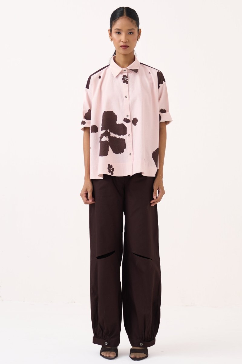 Floral Wide Hem Shirt - Three Clothing