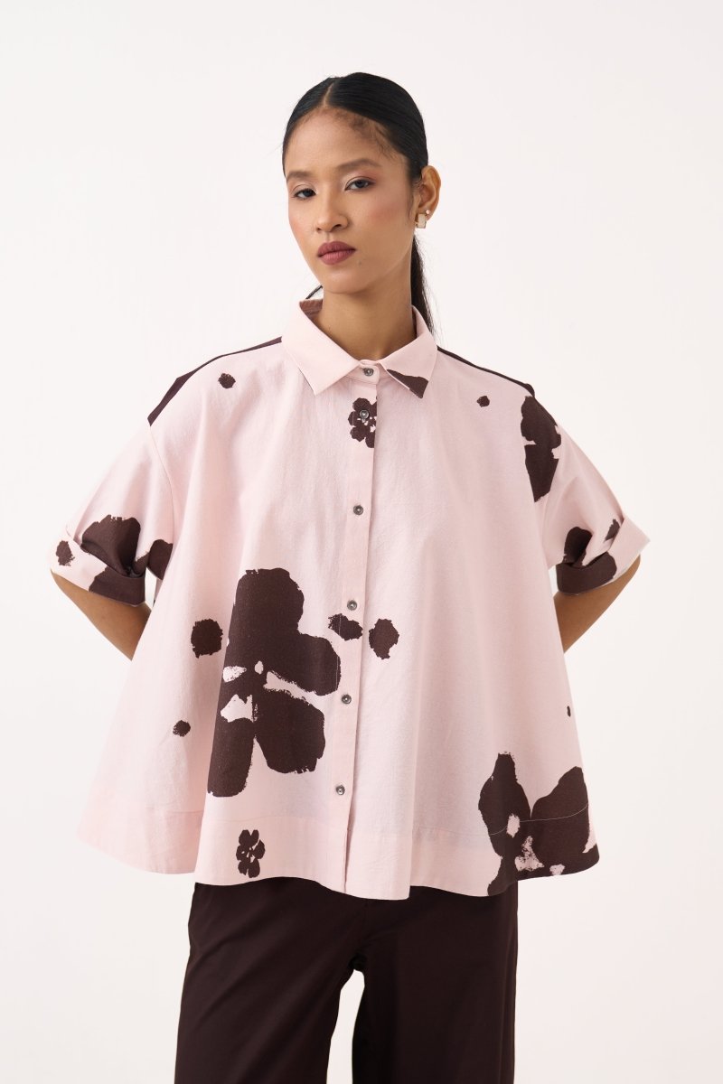 Floral Wide Hem Shirt Co - ord (Set of 2) - Three Clothing