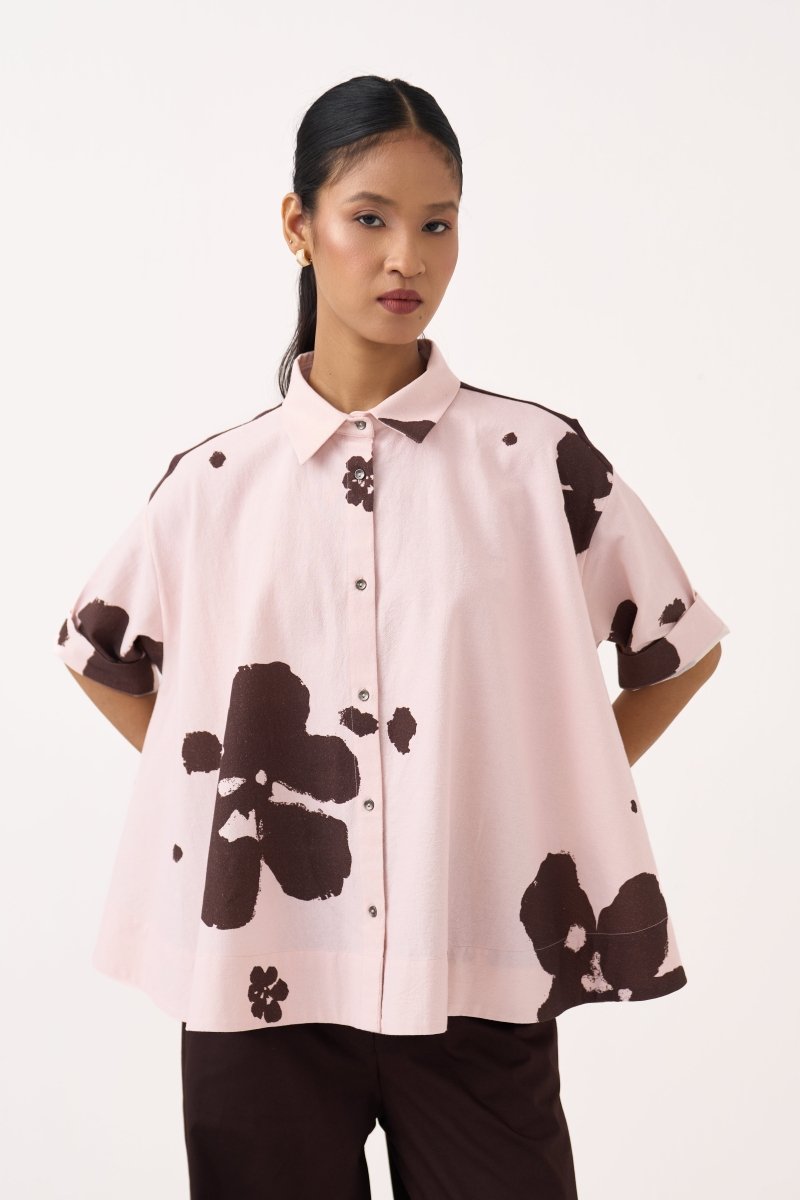 Floral Wide Hem Shirt Co - ord (Set of 2) - Three Clothing