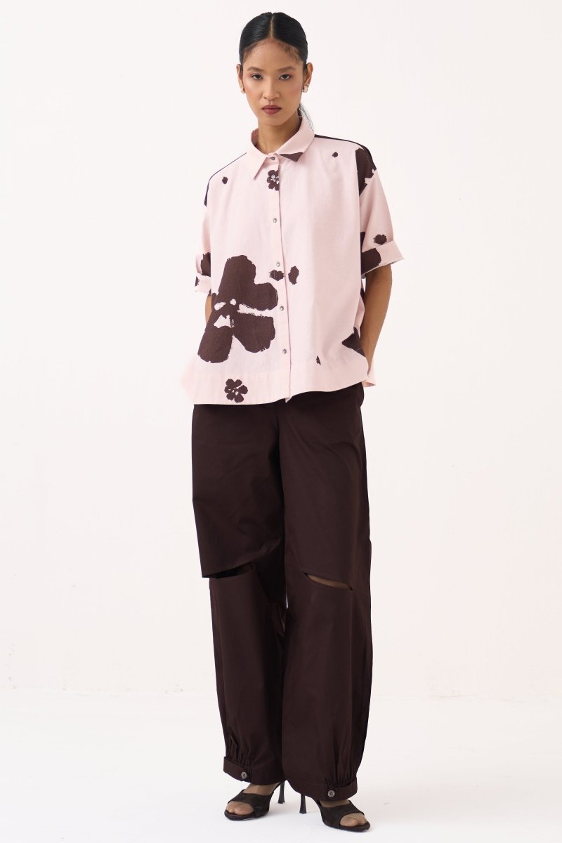 Floral Wide Hem Shirt Co - ord (Set of 2) - Three Clothing