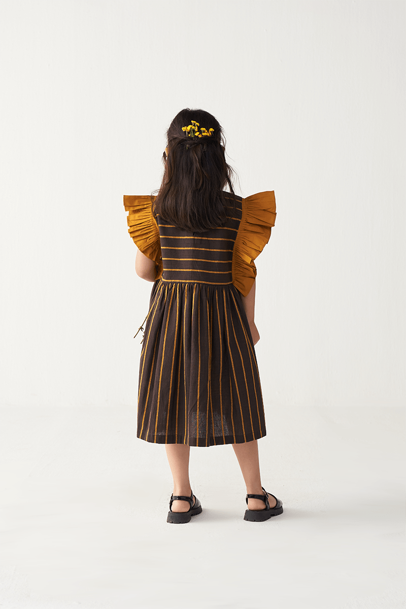 Frill Sleeve Dress - Three Clothing