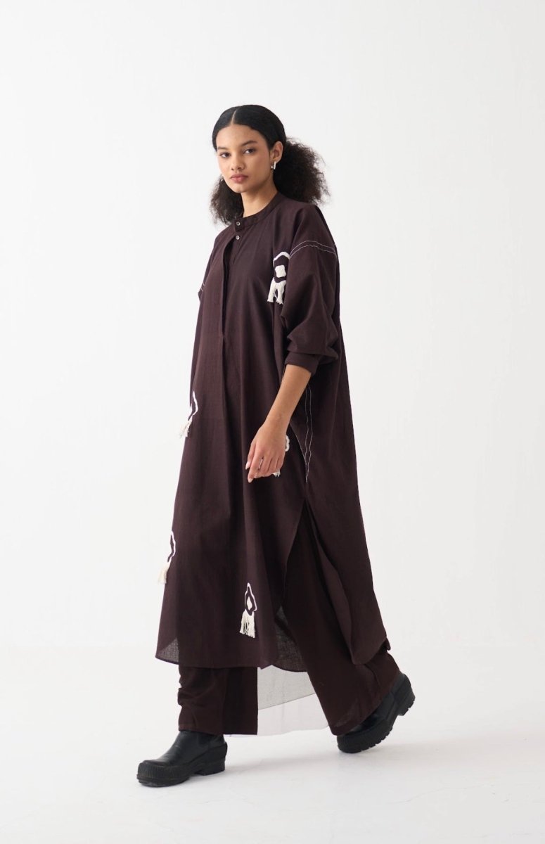 Fringe Bat Sleeve Shirt Co - ord (Set of 2) - Three Clothing