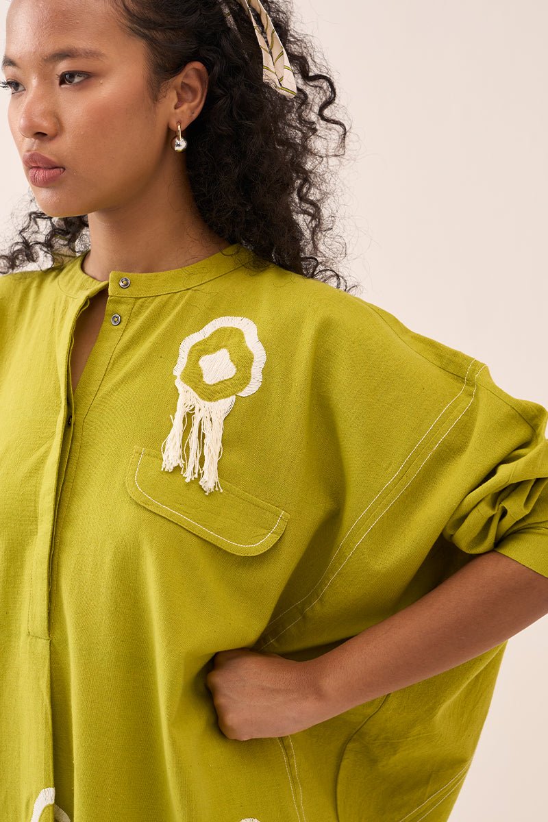 Fringe Bat Sleeve Shirt Co - Ord (Set Of 2) - Three Clothing