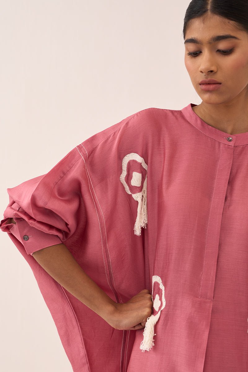 Fringe Bat Sleeve Shirt Co - Ord (Set Of 2) - Three Clothing