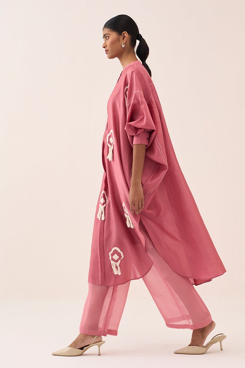 Fringe Bat Sleeve Shirt Co - Ord (Set Of 2) - Three Clothing