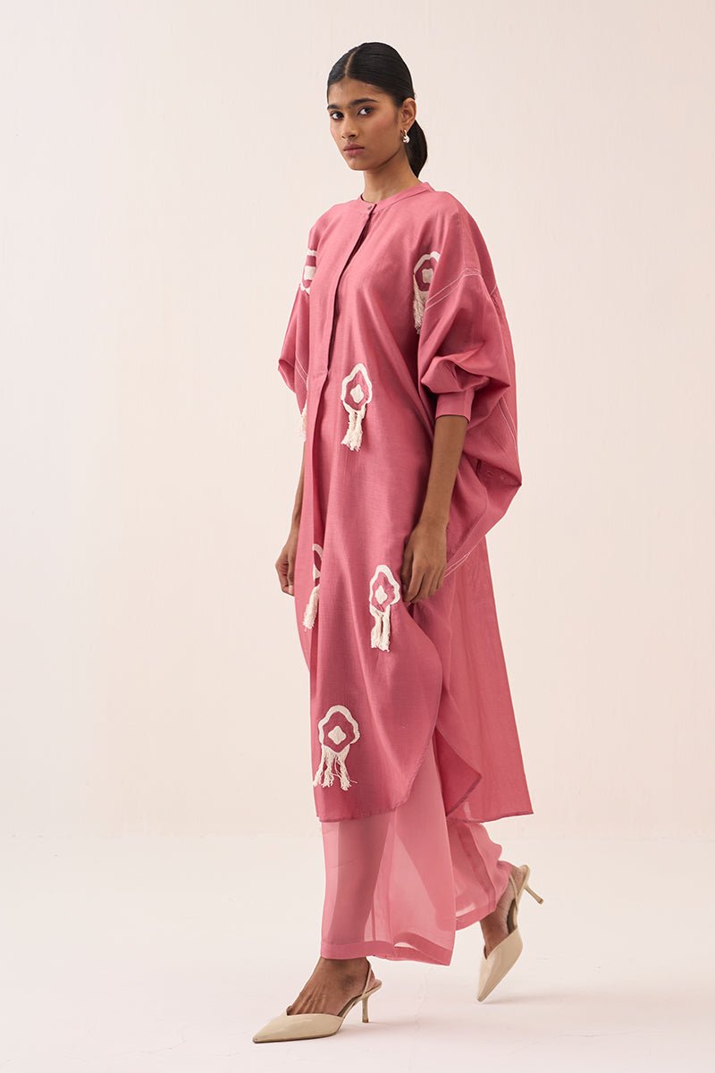 Fringe Bat Sleeve Shirt Co - Ord (Set Of 2) - Three Clothing