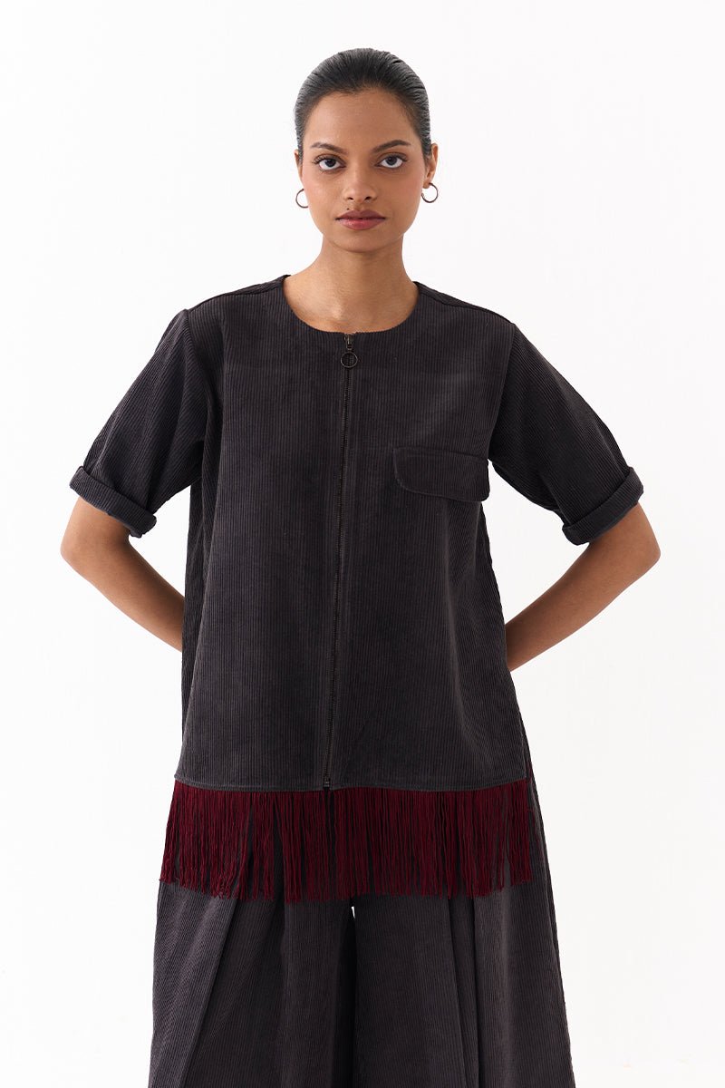 Fringe Shacket Co - Ord (Set of 2) - Three Clothing