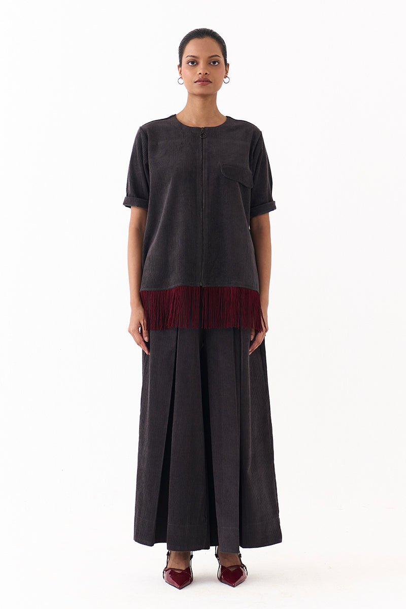 Fringe Shacket Co - Ord (Set of 2) - Three Clothing