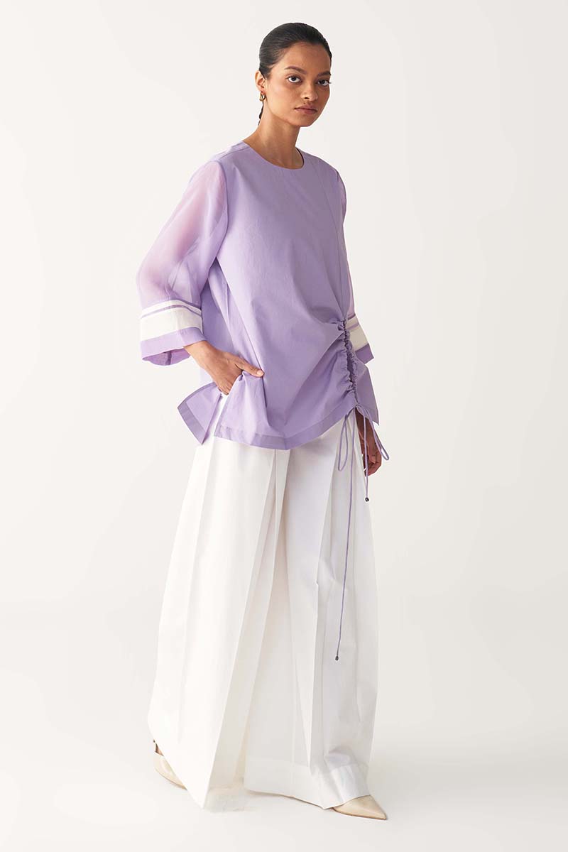 Front Drawstring Top Co - Ord - Three Clothing